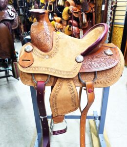 Youth Saddle Wade 12" High Back Post Horn